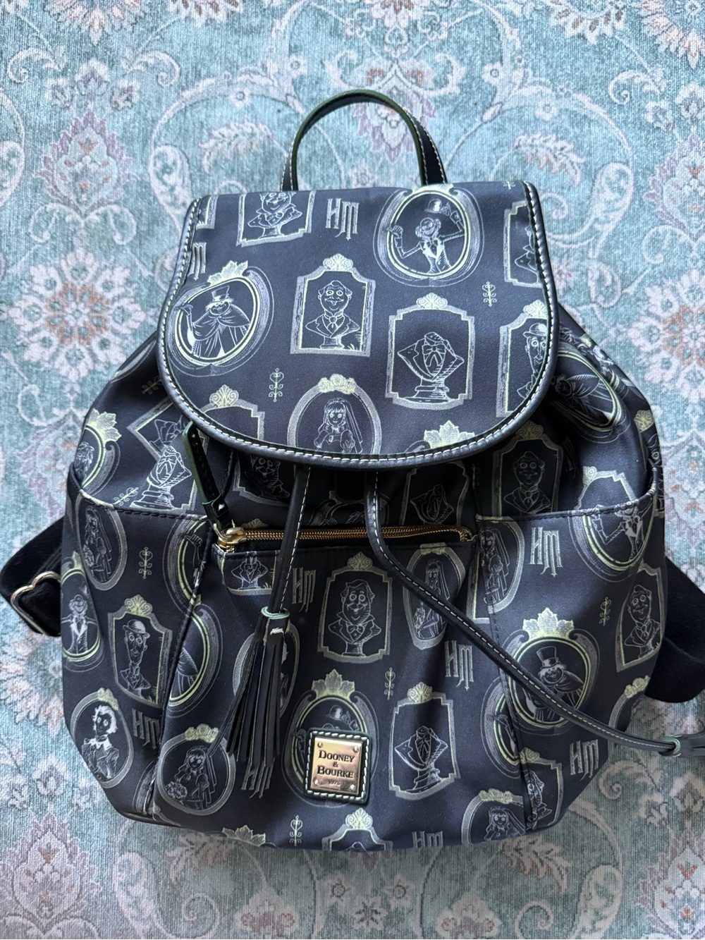 Dooney & Bourke Disney Haunted Mansion Printed Drawstring Backpack